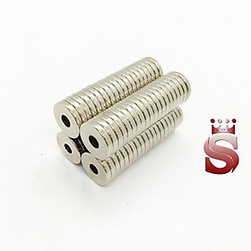 Nam châm lỗ thẳng nhiều kích thước mạ nikel chất lượng tốt giá ưu đãi