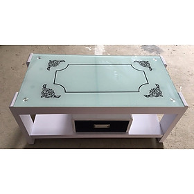 Mua Bàn sofa  bàn trà phòng khách mặt kính cường lực in hoa văn cao cấp hiện đại tinh tế - BT010