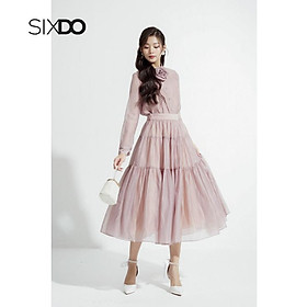 Chân váy chiffon nhún tầng 2 lớp nhẹ bồng bềnh SIXDO
