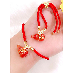 Vòng Tay Phong Thủy Hồ Lô Chỉ Đỏ Kim Tiền Jewelry - Hồ Lô Là Biểu Tượng Của Sức Khỏe - An Lành - Trường Thọ