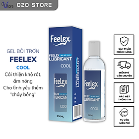 Gel bôi trơn Feelex Lubricant Cool mát lạnh, gấp đôi độ trơn - Lọ 250ml