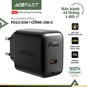 Sạc Acefast PD3.0 20W 1 cổng USB-C (EU) - A1 Hàng chính hãng Acefast