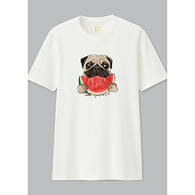 Áo thun nữ Dotilo Dog eaating watermelon hm130