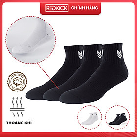 Combo 3 đôi Tất thể thao Redikick Cổ thấp R365 Sợi Cotton Cao Cấp Vớ Nam Nữ Unisex có đệm Cushion Chống hôi chân, Thoáng khí, Thấm mồ hôi phù hợp chơi Bóng Rổ Bóng đá Bóng Chuyền Tennis Chạy Bộ Đá banh - Hàng Chính Hãng