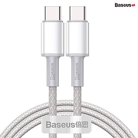 Cáp sạc nhanh siêu bền C to C Baseus High Density Braided PD 100W (5A/20V, E-marker Chip, Type C to Type C Fast Charging Data Cable) - Hàng chính hãng