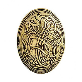 20X Vintage Viking Wolf Pattern Brooch Badge for Clothes Shirt Jacket Accessory