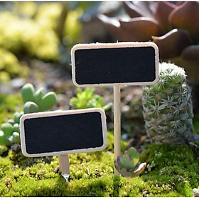 Bảng đen mini -làm phụ kiện tiểu cảnh trang trí chậu cây Terrarium, sen đá, xương rồng, gắn tag trang trí