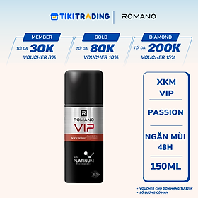 Xịt Khử Mùi Vip Romano 150Ml