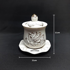 Mua CHUNG NẮP SEN TRẮNG 109 Z CAO 8.5CM 10CM 11CM