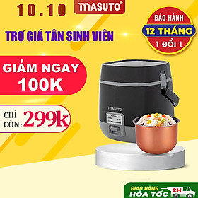 Mua Nồi cơm điện mini Masuto ruột dày dặn 0 8L nấu ngon siêu tốc đủ cho 1-2 người ăn-HÀNG CHÍNH HÃNG