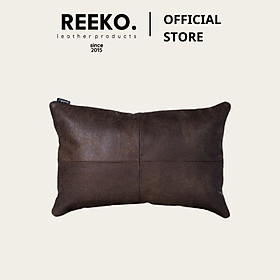 Mua Gối sofa Reeko nhiều màu decor vintage cao cấp - hình vuông và chữ nhật dài - chất liệu da bò thật sang trọng - nhập khẩu Italia-REEKO LEATHER