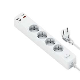 Ổ Điện Wiwu Power Strip Socket With 4 AC 3 USB 20w PD Ngăn Trẻ Em Chạm Vào, Dây Cáp Dày và Bền - Hàng Chính Hãng