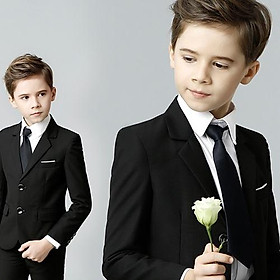 Bộ, set vest đen cho bé trai, trẻ em, con nít