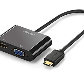 Mua Cáp Mini HDMI to HDMI + VGA cao cấp chính hãng UGREEN 40385 hỗ trợ 4K  3D