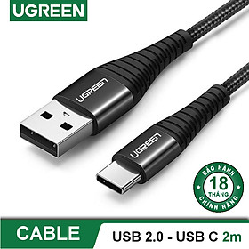 Mua Cáp sạc nhanh UGREEN US301 USB 2.0 sang USB type C dòng 3A dài 0.25-2m - Hàng nhập khẩu chính hãng
