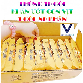 THÙNG KHĂN ƯỚT CON VỊT VÀNG ( 10 GÓI ) , 80 TỜ