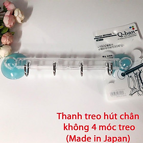 Thanh treo hút chân không có 4 móc treo Xuất xứ Nhật Bản dài 27cm
