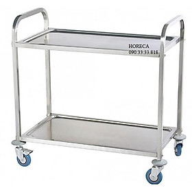 Mua xe đẩy thức ăn inox 2 tầng dùng để di chuyển thức ăn ra bàn ăn  loại xe đẩy lắp ráp