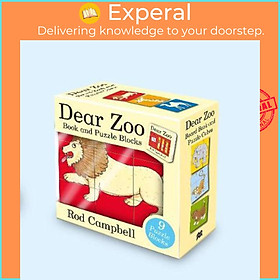 Sách - Dear Zoo Book and Puzzle Blocks by Rod Campbell (UK edition, paperback)