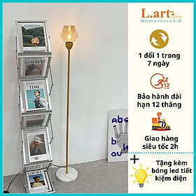 Mua Đèn cây đứng tiện dụng mạ sơn vàng chống ghỉ chao thủy tinh sang trọng DCLA010