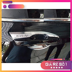 HONDA CRV 2018-2019-2020-2021: ốp tay nắm và hõm cửa mạ crom loại dày-ốp trang trí phụ kiện xe ô tô