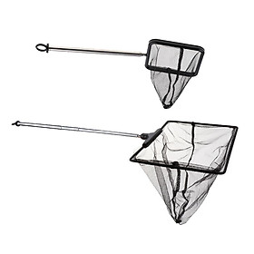 2x Small Aquarium Fish Net With Extendable Long Handle For Betta Fish Tank