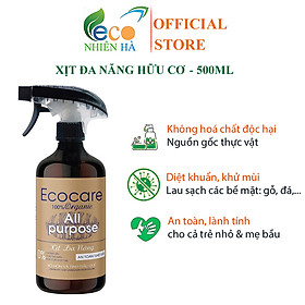 Nước lau kính ECOCARE 500ml tinh dầu thiên nhiên, xịt đa năng, đuổi muỗi