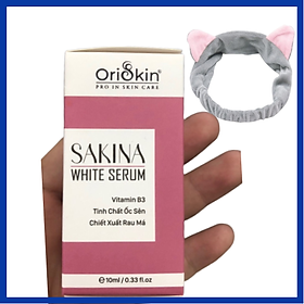 Serum Mờ Thâm, Cấp Ẩm, Dưỡng Trắng Da Toàn Thân Oriskin Sakina White Serum chai mini 10ml, Tặng Băng Đô Thời Trang Màu Ngẫu Nhiên