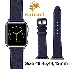 Dây Apple Watch 49mm 45mm 44mm 42mm, Chất Liệu Da Bò Cao Cấp, Dây Đeo Phong Cách Cổ Điển, Tương Thích Các Phiên Bản Series Ultra2/Ultra/SE2/SE/9/8/7/6/5/4/3/2/1