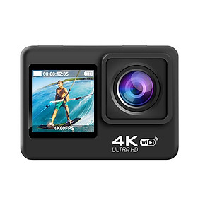 Otuuin S60 4K 60FPS HD WIFI Điều khiển từ xa Màn hình kép bên ngoài thẻ SDHC Chụp ảnh hồng ngoại trên không Camera thể thao chống nước DV Màu sắc: AT-S60TR