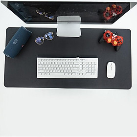 Deskpad Lót Chuột Mouse Pad, Thảm Da Lót Bàn Làm Việc Cỡ Lớn Chống Thấm Nước Nhiều Màu
