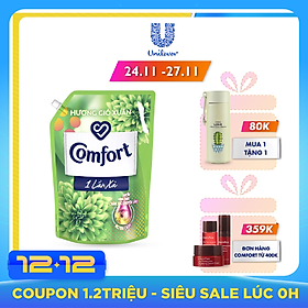 Nước Xả Làm Mềm Vải Comfort Chăm Sóc Chuyên Sâu Đậm Đặc Một Lần Xả Gió Xuân Túi 2.8L