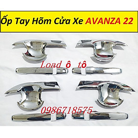 Bộ Ốp Tay Nắm, Hõm Cửa Xe Toyota AVANZA 2022-23 Hàng Loại 1 Mạ Crom Sáng Bóng