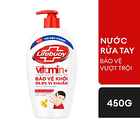Nước rửa tay Lifebuoy Bảo vệ khỏi vi khuẩn 450gr - Bảo Vệ Vượt Trội 10