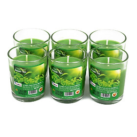 Hộp 6 ly nến thơm votive Miss Candle FTRAMART NQM0413 Green Tea Hương trà