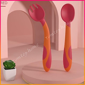 Mua Thìa Dĩa Uốn Cong Cho Bé Tập Xúc  Bộ Thìa Dĩa Ăn Dặm Cho Bé Chính Hãng Misuta