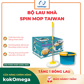 Mua Bộ Lau Nhà Xoay 360 Độ kokOmega Spin Mop Đài Loan ( Tặng 1 Bông Lau)