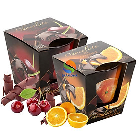 Combo 2 ly nến thơm tinh dầu Bartek Chocolate 115g - sôcôla anh đào, cam ngọt, nến trang trí, thơm phòng, thư giãn, hỗ trợ khử mùi