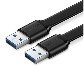 Mua Cáp tín hiệu USB 3.0 dẹt 2 đầu đực cao cấp dài 2M màu đen UGREEN USB10805Us128 Hàng chính hãng