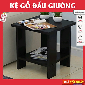 Kệ Bàn Trà Nhỏ 2 Tầng Bằng Gỗ MDF Để Đầu Giường Tiện Lợi, Kệ Để Đầu Giường Đa Năng 2 Tầng Decor Phòng Khách