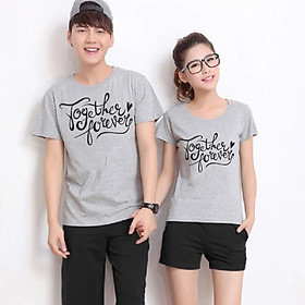 Hình ảnh Combo 2 Áo Thun Cặp Đôi so Cute In Họa Tiết Tình Yêu xinh xắn chất thun đẹp