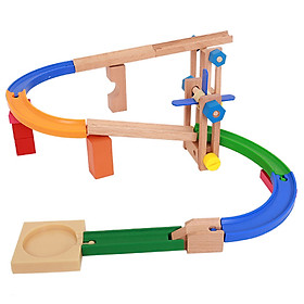 Trò chơi trượt lăn banh đa năng xếp hình sáng tạo | Roller coaster tracks blocks, đường ray lăn bi cho bé