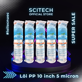 Combo 5 lõi lọc nước số 1 PP 10 inch 5 micron dùng trong máy lọc nước Nano/UF/RO, bộ lọc thô - Hàng chính hãng