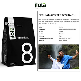 Cà phê Peru Amazonas Gesha ILOTA Rang Mộc 250g