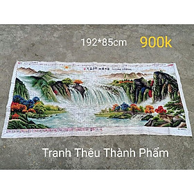 Mua (Đã thêu) Tranh thêu phong cảnh kín 190x85cm