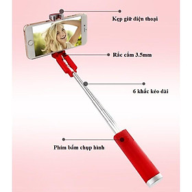Mua Gậy chụp ảnh tự sướng hình thỏi son Selfie Stick