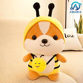 Thú Bông Chó Shiba Hóa Trang Cosplay Ngộ Nghĩnh 25cm Quà Tặng Siêu Dễ Thương  - Cosplay Ong Vàng	