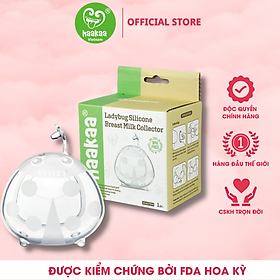 Miếng lót hứng sữa con bọ rùa HaaKaa. Dung tích 40ml và 75ml. Chất liệu silicone cao cấp, an toàn. Không chứa BPA, PVC và phthalate - Trắng - 1 Cái