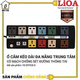 Ổ CẮM ĐIỆN KÉO DÀI ĐA NĂNG TRUNG TÂM CÓ MẠCH CHỐNG SÉT LIOA 10OFFICE-3