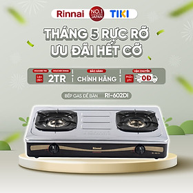 Mua Bếp gas dương Rinnai RI-602Di mặt bếp inox và kiềng bếp men - Hàng chính hãng.